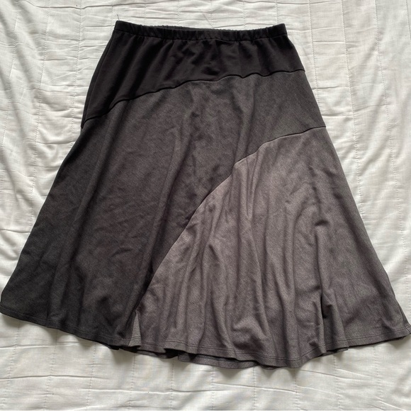 Laura Dresses & Skirts - Women's Two-Tone Gray Panel A-Line Skirt